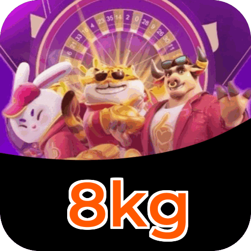 Interface do aplicativo 8kg mostrando jogos disponíveis no iOS e Android